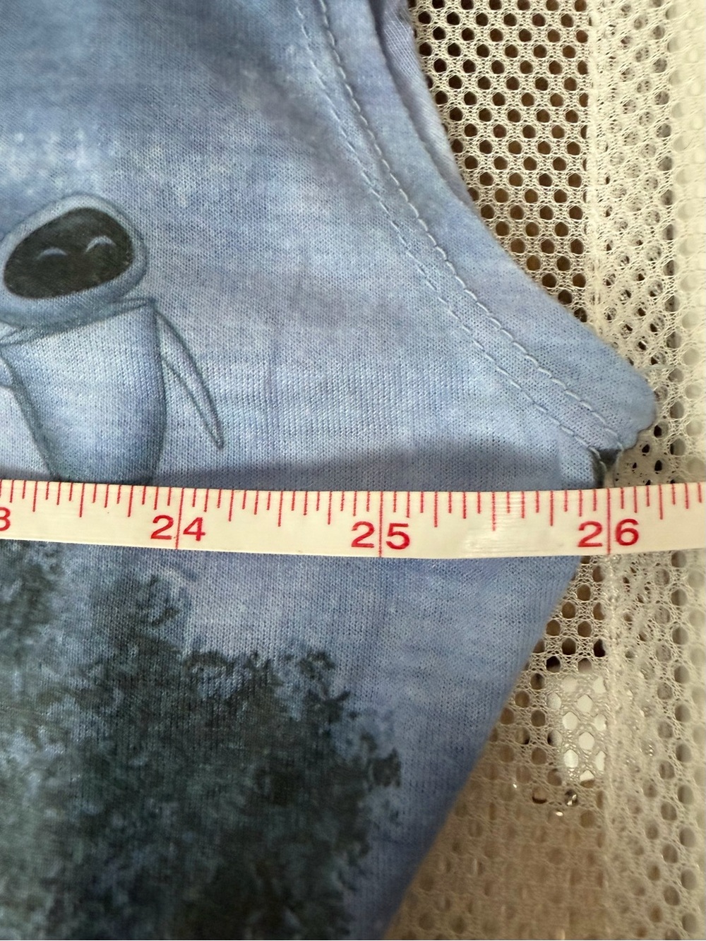 Disney Parks Blue Heathered Dolman Cap Sleeve Top Minnie Camera Castle S EUC AOP - Picture 13 of 16